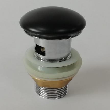 Донный клапан RD026 с переливом черный матовый CeramaLux